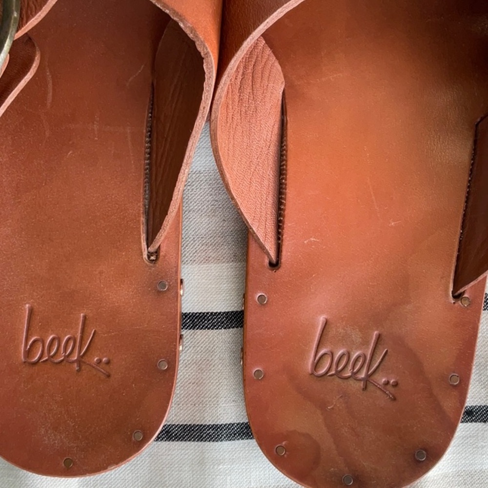 Beek Leather Two-strap Slides 9 - Picture 4 of 8